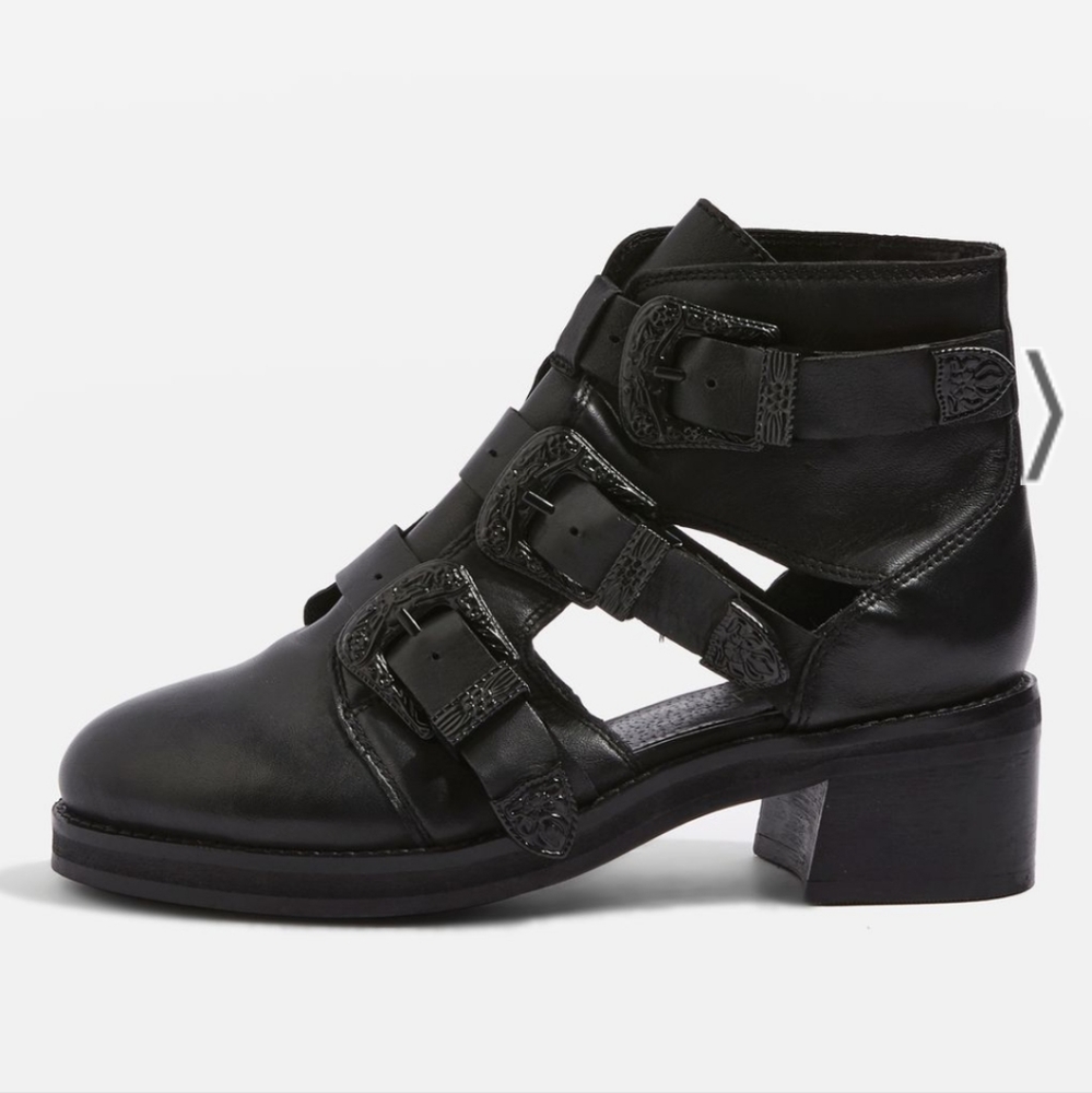 Topshop Marco Cutout Ankle Boots size